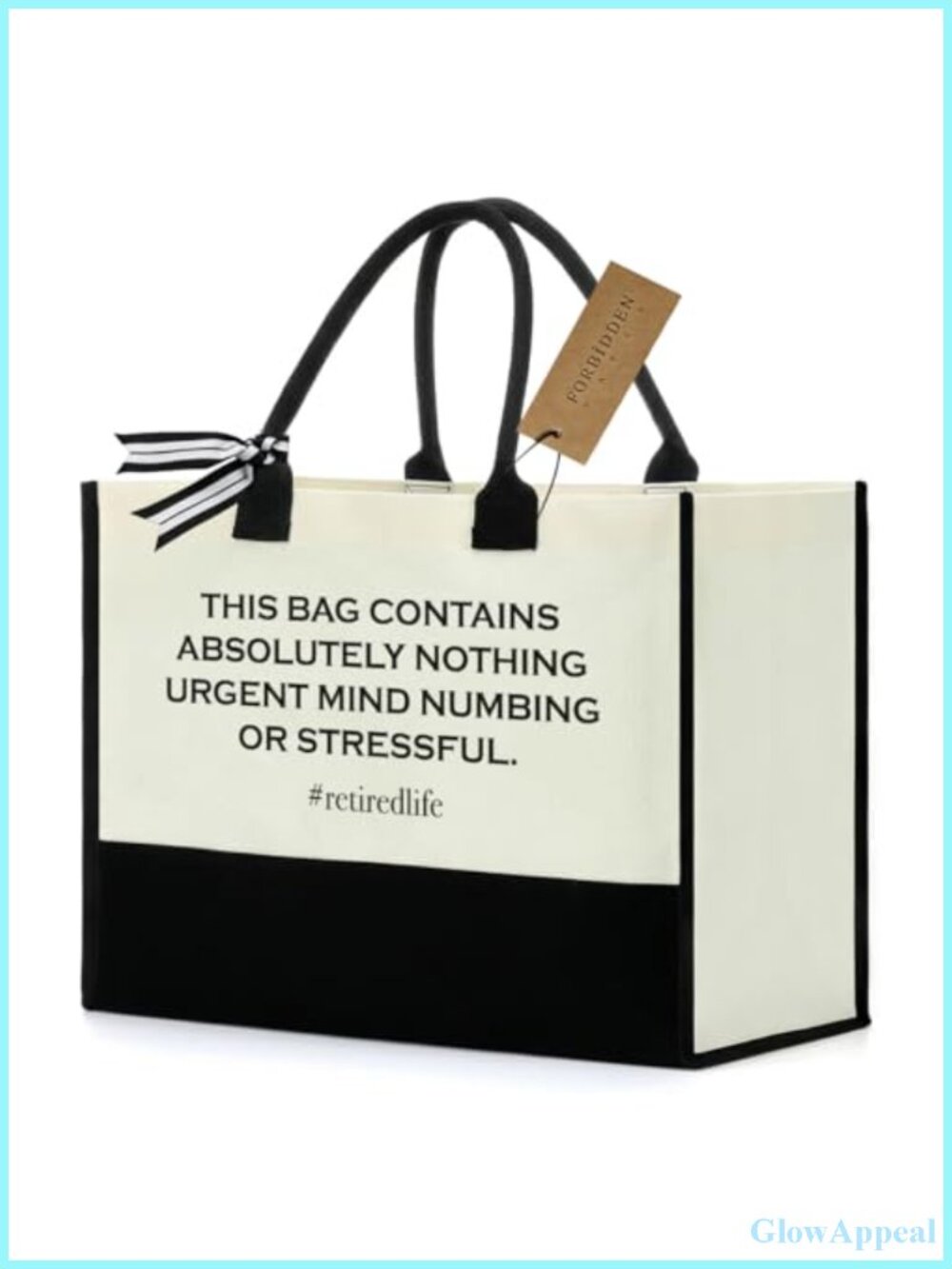 Heavy Duty Cotton Canvas Tote Bag with Reinforced Handles for Travel Beach Gift